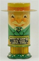Vintage "Watch Me Grow with Coins" Tin Coin Bank
