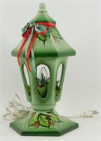 * Ceramic Green Christmas Décor with Flickering