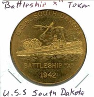 "Battleship X" Token U.S.S. South Dakota