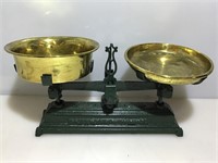 Antique Cast Iron Balance Scale 13x4x7.5in
