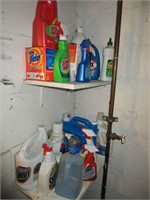 2 shelve partial used cleaning product