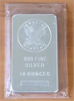 10-Ounce Silver Bar: Sunshine Mint