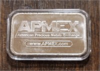 One Ounce Silver Bar: APMEX #1