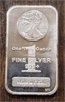 One Ounce Silver Bar: Morgan #3