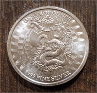 One Ounce Silver Round: Snake #1