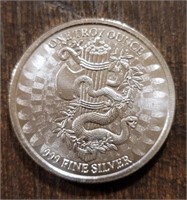 One Ounce Silver Round: Snake #2