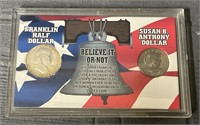 Franklin Half Dollar & Susan B Anthony Dollar