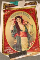 4 Vintage Olympia Beer Posters, 22" x 28"