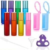 8PCs r " Therische 10ml glass roll-on bottles (A)