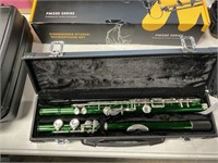 GREEN FLUTE IN CASE….CONDITION UNKNOWN