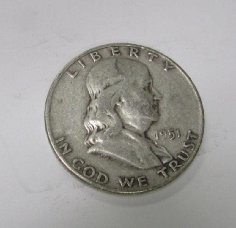 1951-D Franklin Half Dollar 90% Silver