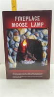 FIREPLACE MOOSE LAMP IN BOX 13" TALL