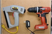 electric stapler and cordless drill both work
