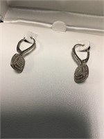 1/2 CT Diamond Leverback Earrings