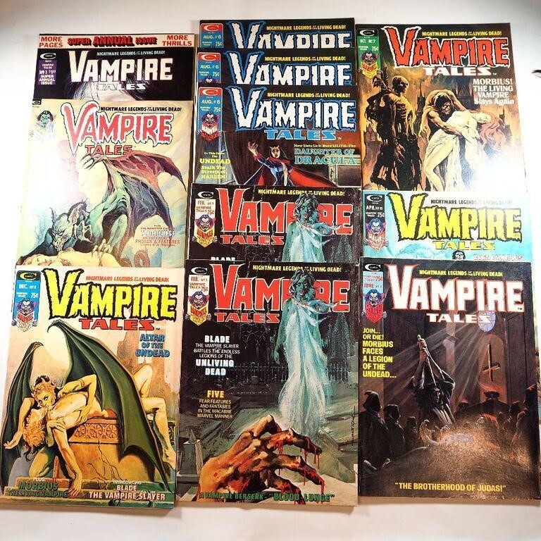 Lot of Marvel/Curtis Vampire Tales Comic Magazines