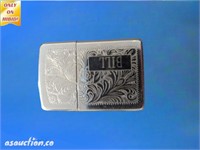 Zippo lighter monogrammed bill with scrolling