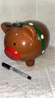 CHRISTMAS Rudolph REINDEER PIG Figurine BANK