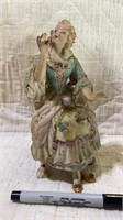 Rare Andrea S. Hand Painted "Lady In Chair"