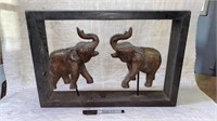 Wooden Framed Elephants 13” x 19”