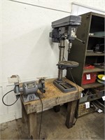 Bench Grinder Drill Press and Table Lot