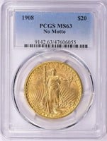 $2700 PCGS Guide: 1908 Saint-Gaudens Gold $20