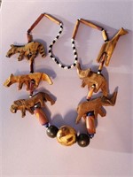 VINTAGE AFRICAN TRIBAL HAND-CARVED WOODEN ANIMALS