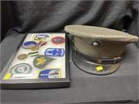USMC Hat with Military Patches