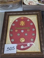 War Time Framed Coin Collection