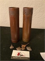 Two RB Reitz Metal Vases
