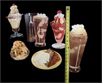 Lot of 1960's Cardboard Store Soda Fountain signs