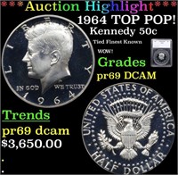 Proof ***Auction Highlight*** 1964 Kennedy Half Do