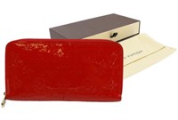 Louis Vuitton Red Verni Zippy Wallet