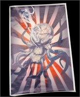 Octopus Tentacle Skull Art Canvas Print