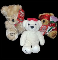 3 x The Hershey's Company Collector Teddy Bears