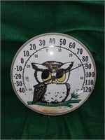 Vintage Owl Wall Thermometer