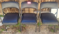 K - LOT OF 3 FOLDING CHAIRS (Y15)