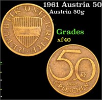 1961 Austria 50 Groschen KM# 2885 Grades xf