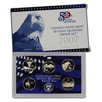 2007 United States Quarters Proof Set. 5 Coins Ins