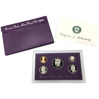 1993 United Stated Mint Proof Set 5 coins
