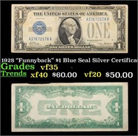 1928 $1 Blue Seal Silver Certificate "Funnyback" G