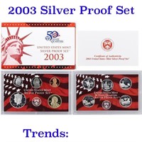 2003 United States Silver Proof Set - 10 pc set, a