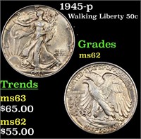 1943-p Walking Liberty Half Dollar 50c Grades Sele