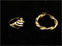 14K Gold ring and earring 5.2g