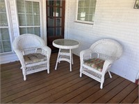 Wicker outdoor furniture