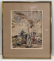 Framed Watercolor Painting '68 Signed By Artist