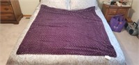 Purple minky throw blanket