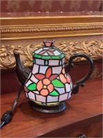 Tiffany Style Cheyenne Stained Glass Light Teapot