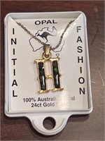 100% Australian opal 24 k gold plated