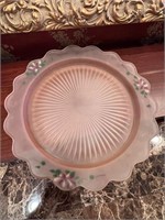 Hocking Glass Old Colony Pink Satin Serving Plate