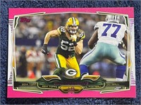 CLAY MATTHEWS 2014 TOPPS PINK PARALLEL CARD /499